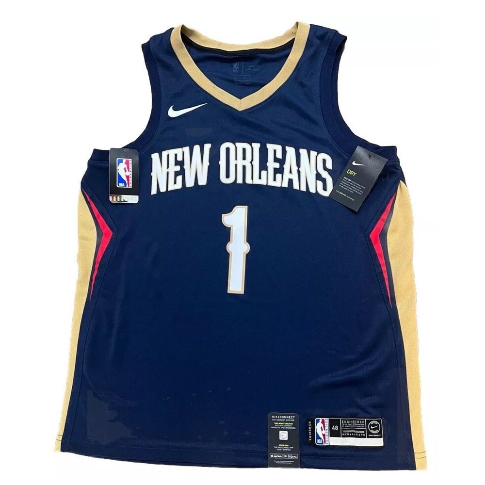 Zion Williamson New Orleans Pelicans Jersey Size LG 48 Nike NBA Brand‎ NEW
